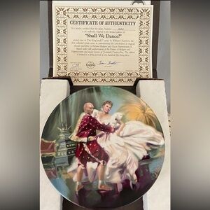 Edwin M Knowles China Plate “Shall We Dance” 1985 In Box #9 Of 86